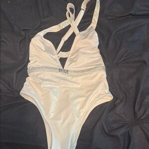 Victoria's Secret White Bridal One Piece Swimsuit